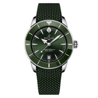 Breitling Superocean Heritage B31 Automatik 42mm Herrenuhr Grüner Gummi AB3111361L1S1