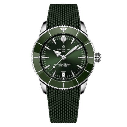 Breitling Superocean Heritage B31 Automatik 42mm Herrenuhr Grüner Gummi AB3111361L1S1