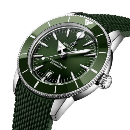 Breitling Superocean Heritage B31 Automatik 44mm Herrenuhr Grüner Gummi AB3112361L1S1 – Bild 3