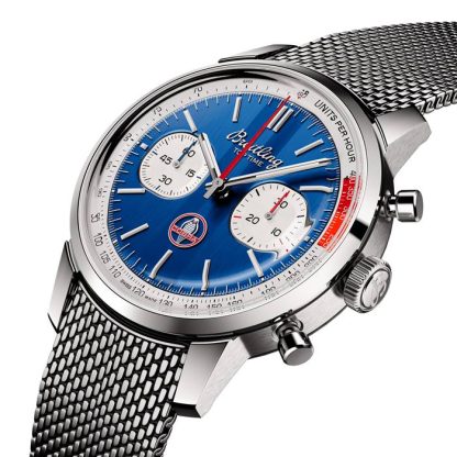 Breitling Top Time B01 Classic Cars Shelby Cobra 41mm Herrenuhr Mesh Strap AB01763A1C1A1 – Bild 2