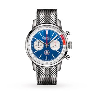 Breitling Top Time B01 Classic Cars Shelby Cobra 41mm Herrenuhr Mesh Strap AB01763A1C1A1