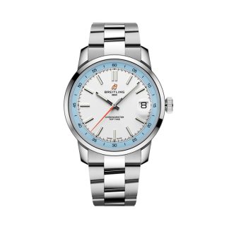 Breitling Top Time B31 38mm Herrenuhr weiß Edelstahl AB3113281A1A1