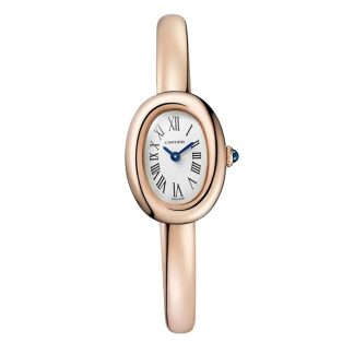 Cartier Baignoire De Cartier Uhr Mini Modell Größe 16 Quarzwerk Rose Gold WGBA0020