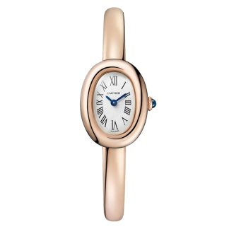Cartier Baignoire De Cartier Uhr Mini Modell Größe 17 Quarzwerk Rose Gold WGBA0036