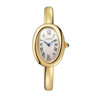 Cartier Baignoire Uhr kleines Modell Größe 17 Quarzwerk Gelbgoldgehäuse WGBA0037