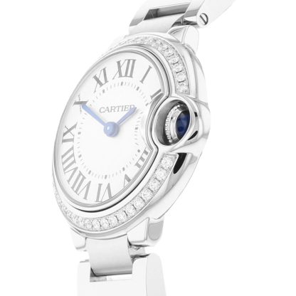 Cartier Ballon Bleu De Cartier Uhr 28mm Quarzwerk Stahl Diamanten W4BB0015 – Bild 2