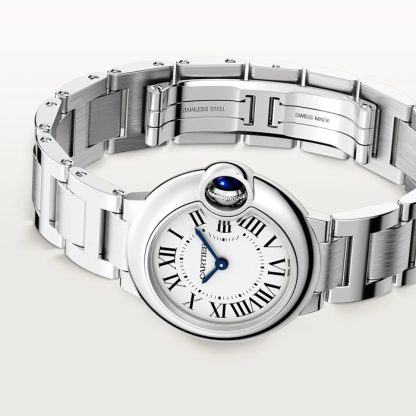 Cartier Ballon Bleu De Cartier Uhr 28mm Quarzwerk Stahlgehäuse WSBB0073 – Bild 4