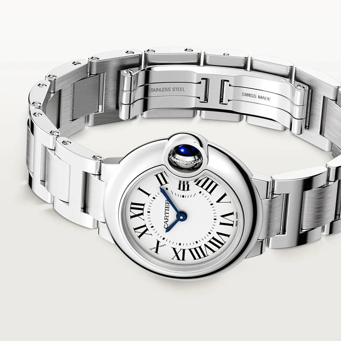 Cartier Ballon Bleu De Cartier Uhr 28mm Quarzwerk Stahlgehäuse WSBB0073 – Bild 4