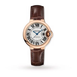 Cartier Ballon Bleu De Cartier Uhr 33mm Automatikwerk Rose Gold Leder W6920097
