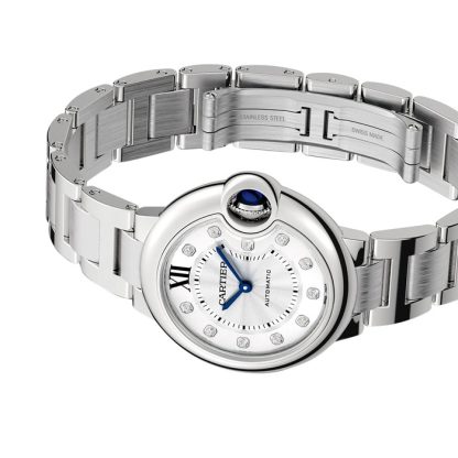 Cartier Ballon Bleu De Cartier Uhr 33mm Automatikwerk Stahl Diamanten W4BB0021 – Bild 4