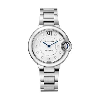 Cartier Ballon Bleu De Cartier Uhr 33mm Automatikwerk Stahl Diamanten W4BB0021