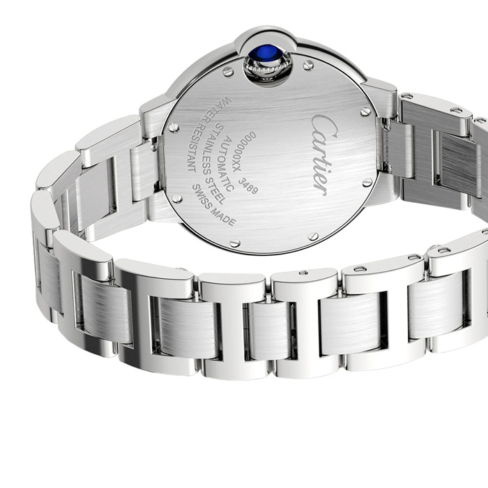 Cartier Ballon Bleu De Cartier Uhr 33mm mechanisches Uhrwerk mit automatischem Aufzug Stahl Diamanten W4BB0023 – Bild 4