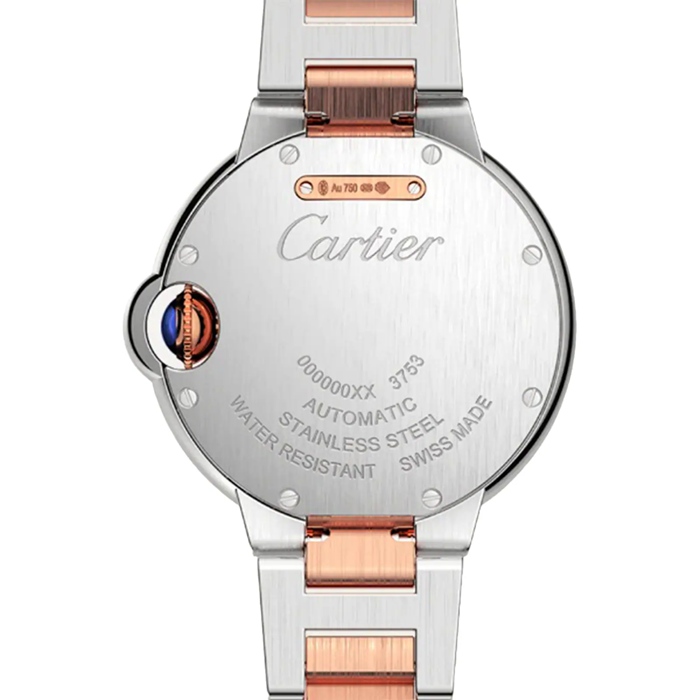 Cartier Ballon Bleu De Cartier Uhr 33mm mechanisches Uhrwerk mit automatischem Aufzug Stahl Rose Gold W3BB0021 – Bild 4