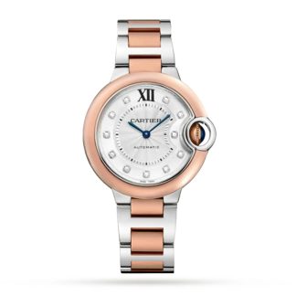 Cartier Ballon Bleu De Cartier Uhr 33mm mechanisches Uhrwerk mit automatischem Aufzug Stahl Rose Gold W3BB0021