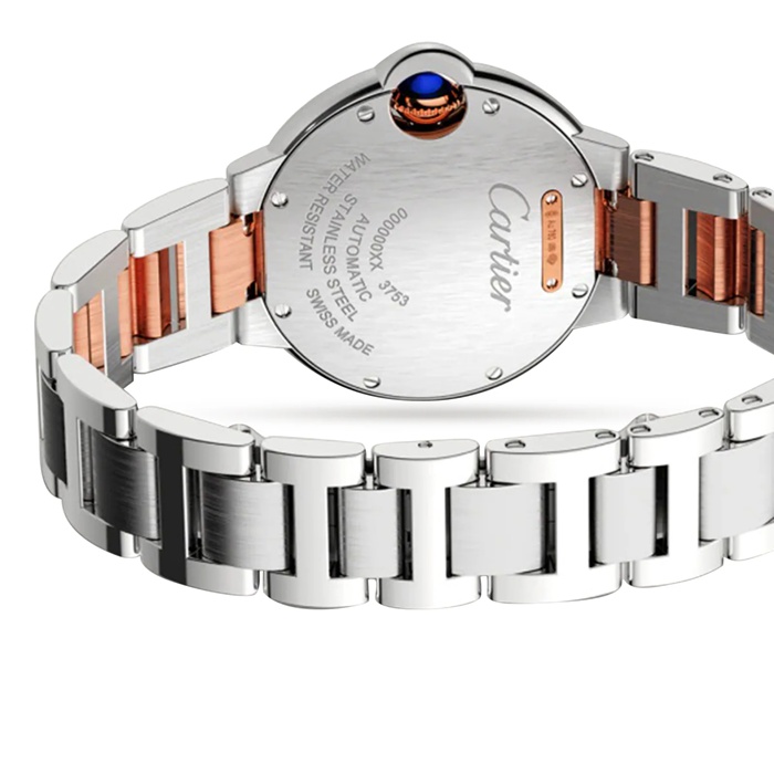 Cartier Ballon Bleu De Cartier Uhr 33mm mechanisches Uhrwerk mit automatischem Aufzug Stahl Rose Gold W3BB0023 – Bild 3
