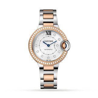 Cartier Ballon Bleu De Cartier Uhr 33mm mechanisches Uhrwerk mit automatischem Aufzug Stahl Rose Gold W3BB0023