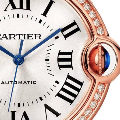 Cartier Ballon Bleu De Cartier Uhr 36mm mechanisches Uhrwerk mit automatischem Aufzug Rose Gold Diamanten WJBB0064 – Bild 2