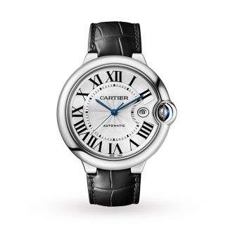 Cartier Ballon Bleu De Cartier Uhr 42mm Stahl Leder WSBB0026