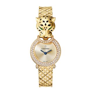 Cartier La Panthère Uhr 23,6 mm Quarzwerk Gelbgold HPI01526
