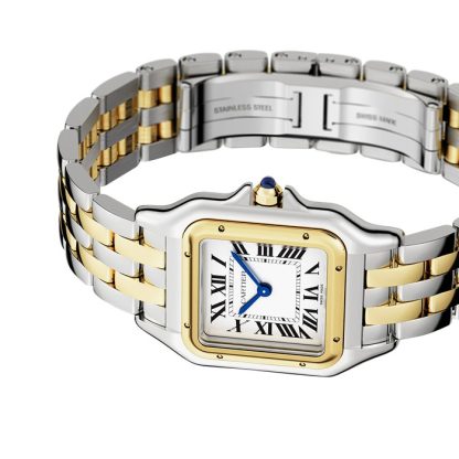 Cartier Panthère De Cartier Uhr Medium Modell Quarzwerk Gelbgold Stahl W2PN0014 – Bild 4