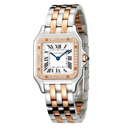 Cartier Panthère De Cartier Uhr Medium Modell Quarzwerk Rose Gold Stahl Diamanten W3PN0010 – Bild 3