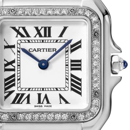Cartier Panthère De Cartier Uhr Medium Modell Quarzwerk Stahl Diamanten W4PN0018 – Bild 3