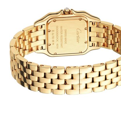 Cartier Panthère De Cartier Uhr Mittleres Modell Quarzwerk Gelbgold Diamanten WJPN0016 – Bild 4