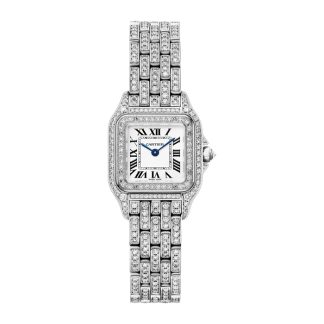 Cartier Panthère De Cartier Uhr kleines Modell Quarzwerk rhodiniertes Weißgoldgehäuse HPI01129