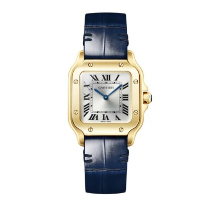 Cartier Santos De Cartier Kleines Modell Quarzwerk Gelbgold WGSA0107 – Bild 2