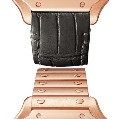 Cartier Santos De Cartier Uhr mittleres Modell mechanisches Uhrwerk mit automatischem Aufzug WGSA0031 – Bild 2