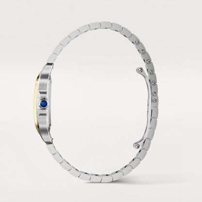 Cartier Santos De Cartier kleines Modell Quarz Gelbgold Stahl W2SA0033 – Bild 3