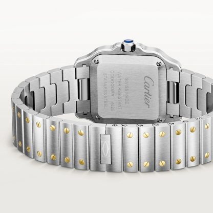 Cartier Santos De Cartier kleines Modell Quarz Gelbgold Stahl W2SA0033 – Bild 4