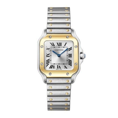 Cartier Santos De Cartier kleines Modell Quarz Gelbgold Stahl W2SA0033