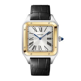 Cartier Santos Dumont Uhr Extra-Large Modell Handaufzug Gelbgold Stahl W2SA0034