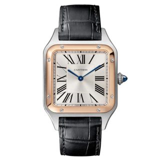 Cartier Santos-Dumont Uhr großes Modell Quarzwerk Stahlgehäuse W2SA0037