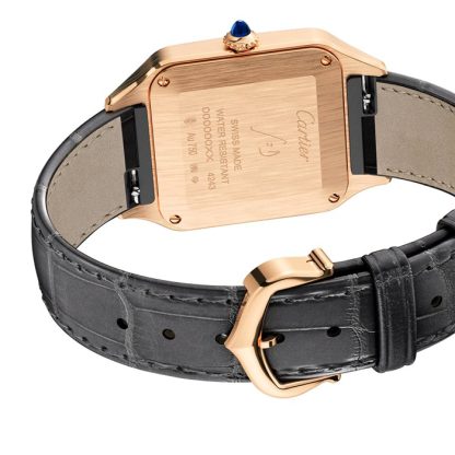 Cartier Santos-Dumont Uhr kleines Modell Quarzwerk Rose Gold Leder WGSA0022 – Bild 5