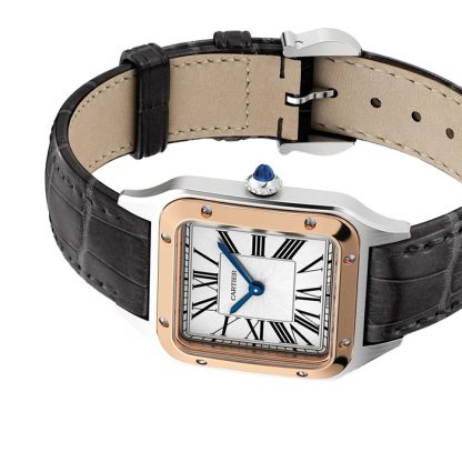 Cartier Santos-Dumont Uhr kleines Modell hohe Autonomie Quarzwerk Stahlgehäuse W2SA0038 – Bild 4