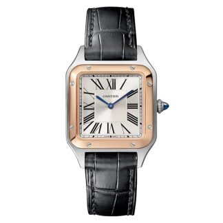 Cartier Santos-Dumont Uhr kleines Modell hohe Autonomie Quarzwerk Stahlgehäuse W2SA0038
