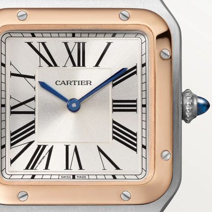 Cartier Santos-Dumont Uhr kleines Modell hohe Autonomie Quarzwerk Stahlgehäuse W2SA0038 – Bild 5