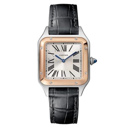 Cartier Santos-Dumont Uhr kleines Modell hohe Autonomie Quarzwerk Stahlgehäuse W2SA0038