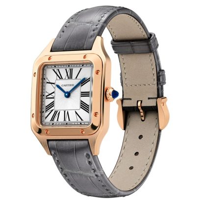 Cartier Santos-Dumont Uhr kleines Modell hohe Qutonomy Quarzwerk Rose Gold WGSA0117 – Bild 2