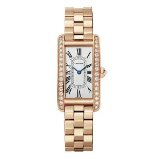 Cartier Tank Américaine Uhr Kleines Modell Quarzwerk Rose Gold WJTA0056