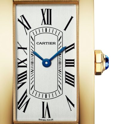 Cartier Tank Américaine Uhr kleines Modell Quarzwerk Gelbgold WGTA0299 – Bild 2