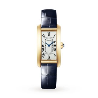 Cartier Tank Américaine Uhr kleines Modell Quarzwerk Gelbgold WGTA0299