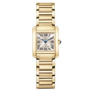 Cartier Tank Francaise Uhr Kleines Modell Quarzwerk 18K GelbgoldGehäuse WGTA0344