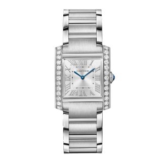 Cartier Tank Francaise Uhr Medium Modell Quarzwerk Stahlgehäuse W4TA0028