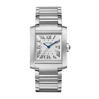 Cartier Tank Française Uhr großes Modell automatisches mechanisches Uhrwerk Stahl WSTA0067