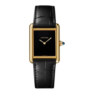 Cartier Tank Louis Cartier Uhr großes Modell Manufaktur mechanisches Uhrwerk mit Handaufzug Gehäuse in Gelbgold WGTA0091