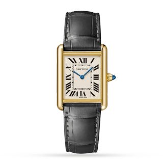 Cartier Tank Louis Cartier Uhr großes Modell Quarzwerk Gelbgold WGTA0067