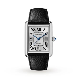 Cartier Tank Must Extra-Large Modell Automatikuhrwerk Stahl Leder WSTA0040